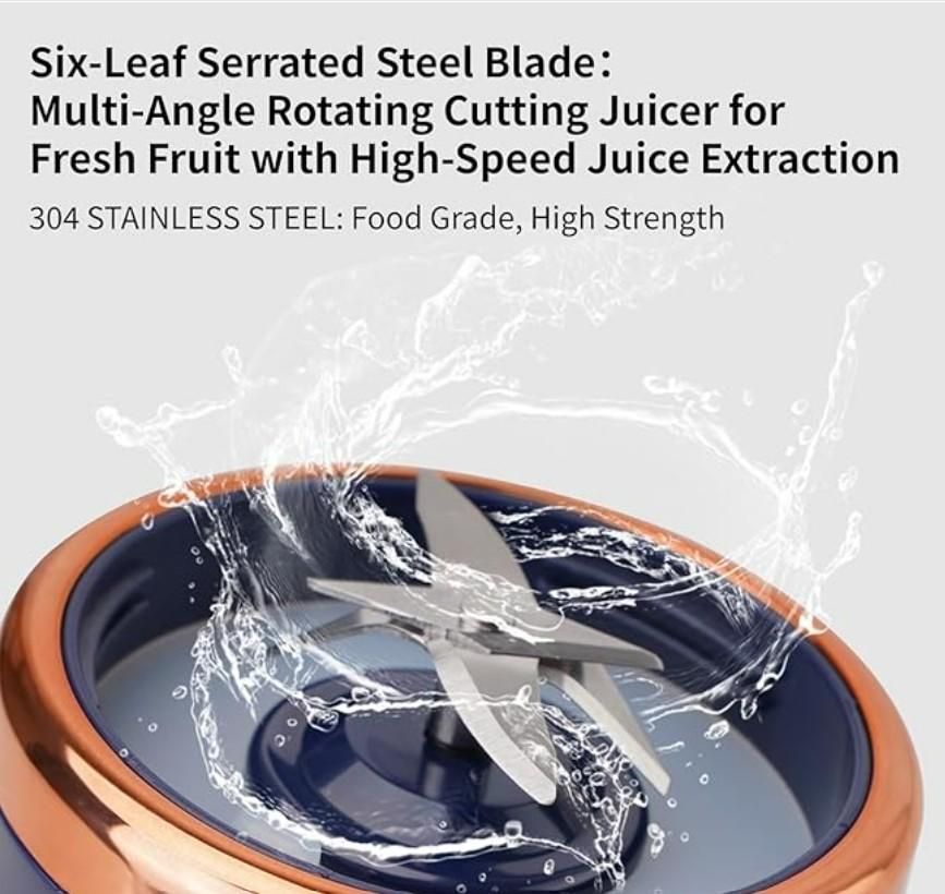 Portable Mini Juicer – USB Rechargeable Smoothie & Shake Maker