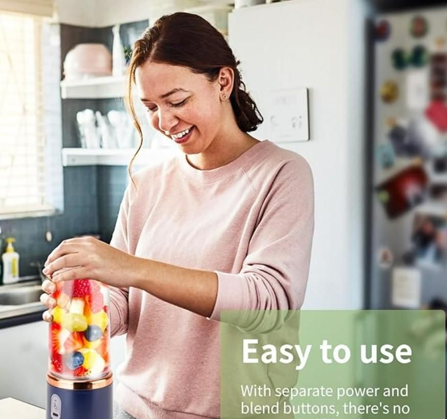 Portable Mini Juicer – USB Rechargeable Smoothie & Shake Maker